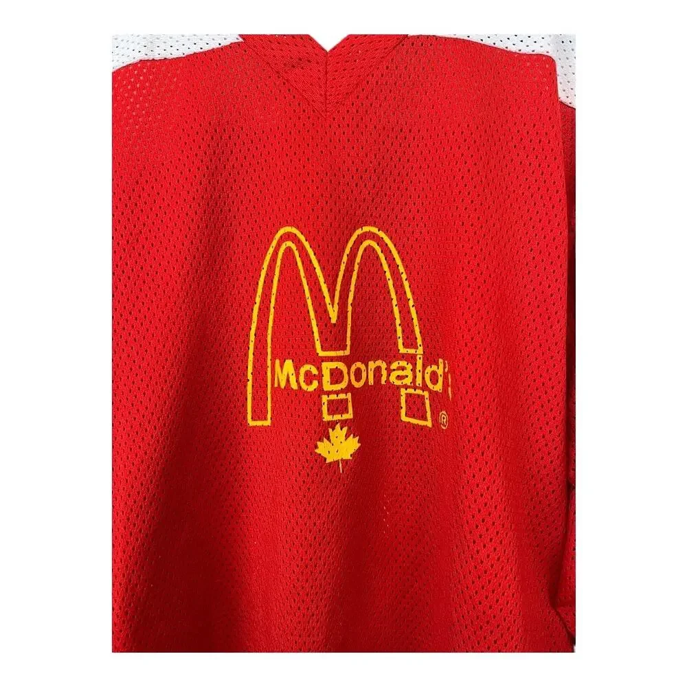 inaria Youth Large Hockey Jersey McDonalds Red Mesh Sports Football